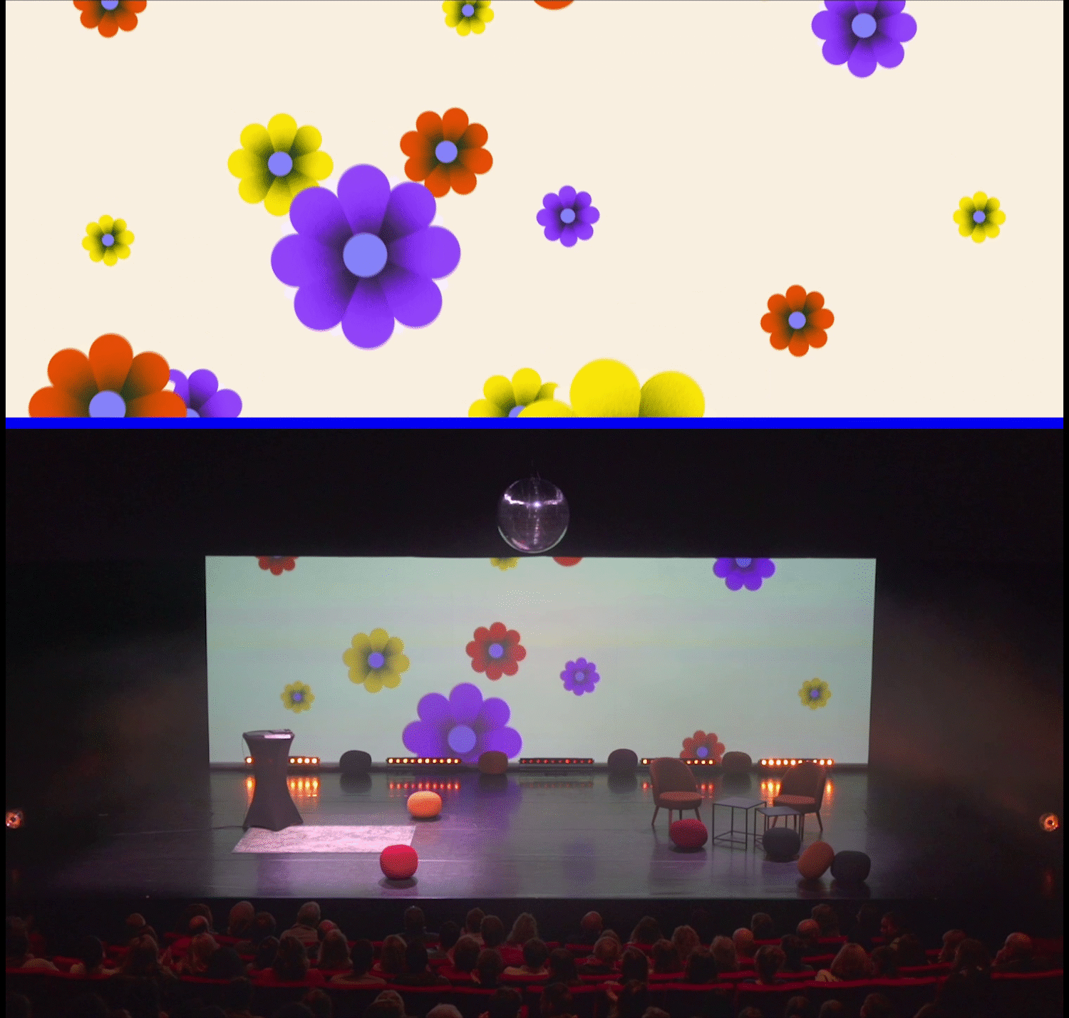 Animation d'entrée de scène festival Visibles 2025